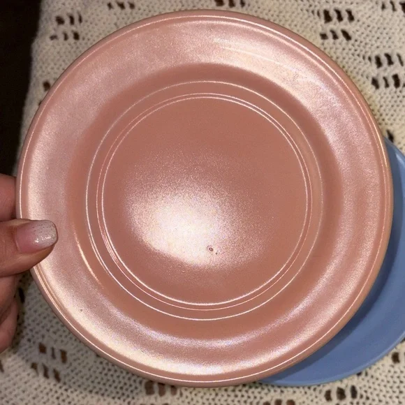 Hazel Atlas Vintage "20th Century Little Hostess" Colored Milk Glass 6” Plates - Picture 6 of 7